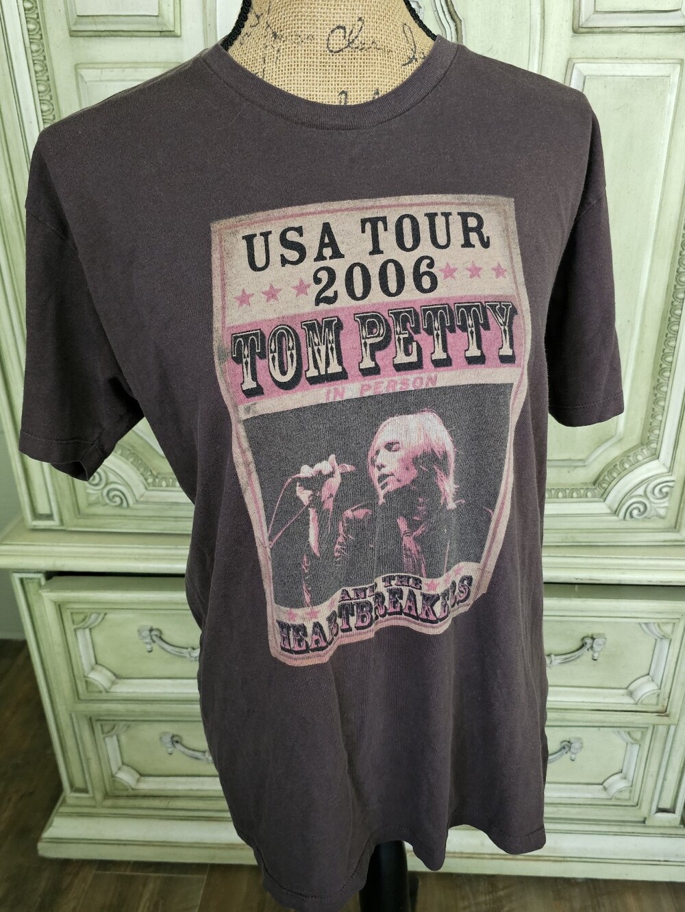 RARE 2006 Tom Petty & The Heartbreakers 2-Sided Concert Tour UNISEX T-Shirt (L)